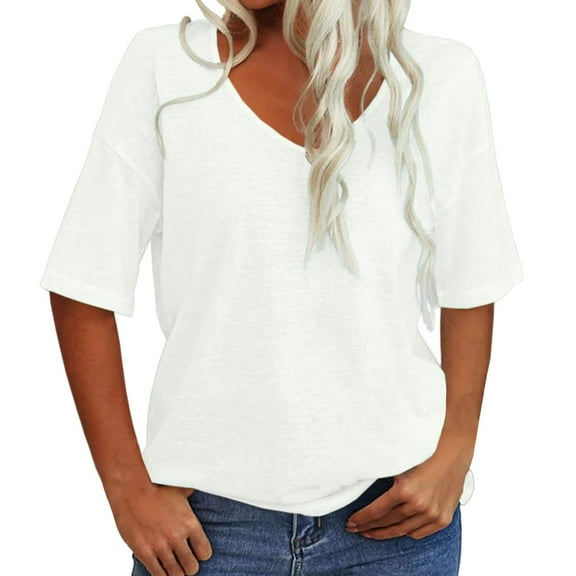 Summer Tops for Women Shirt Workout Long Sleeve Spandex Shirt Long Sleeve Tee Compression Women Active Shirts Short Tops Exercise Fashion Loose Active Loose White S