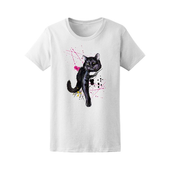 Art Black Cat Tee Women's -Image by Shutterstock