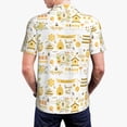thumbnail image 3 of Balery Farm Bee Cute Honey Printed Men’s Short Sleeve Polo Shirt, Midweight Men's Shirt,Golf Polo shirts -3X-Large, 3 of 8