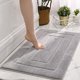 thumbnail image 1 of Kunmingshisd Toys Alfombras de baño grises, alfombrillas de baño antideslizantes, súper suaves y absorbentes de agua, alfombras de baño de microfibra, lavables a máquina, alfombras de baño para suelo, 1 of 5