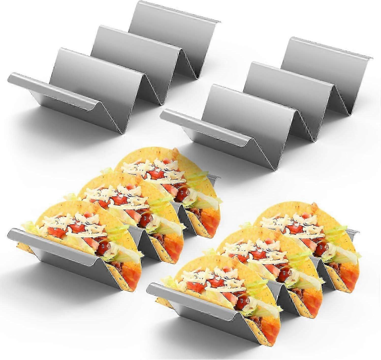 Set Of 4 Stainless Steel Taco Holders, Rustproof Taco Frame | Walmart ...