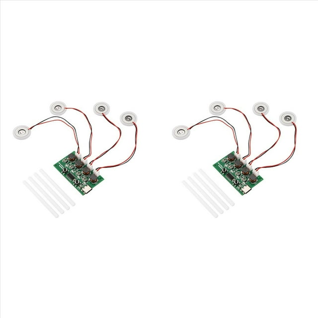2X Mini Humidificador DC5V Tipo C, Kits de Bricolaje, Generador de Niebla y Placa de Circuito Controlador, 4 Hojas de Atomizador de Película de Atomización Nebulizadora