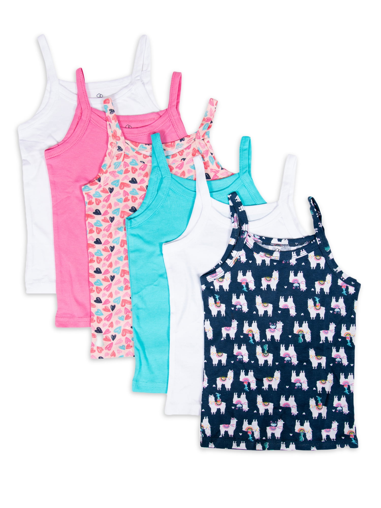 Pink Label Toddler Girls Pink Label Toddler Girls Undershirt Camis, 6Pack 6Pack (2T4T