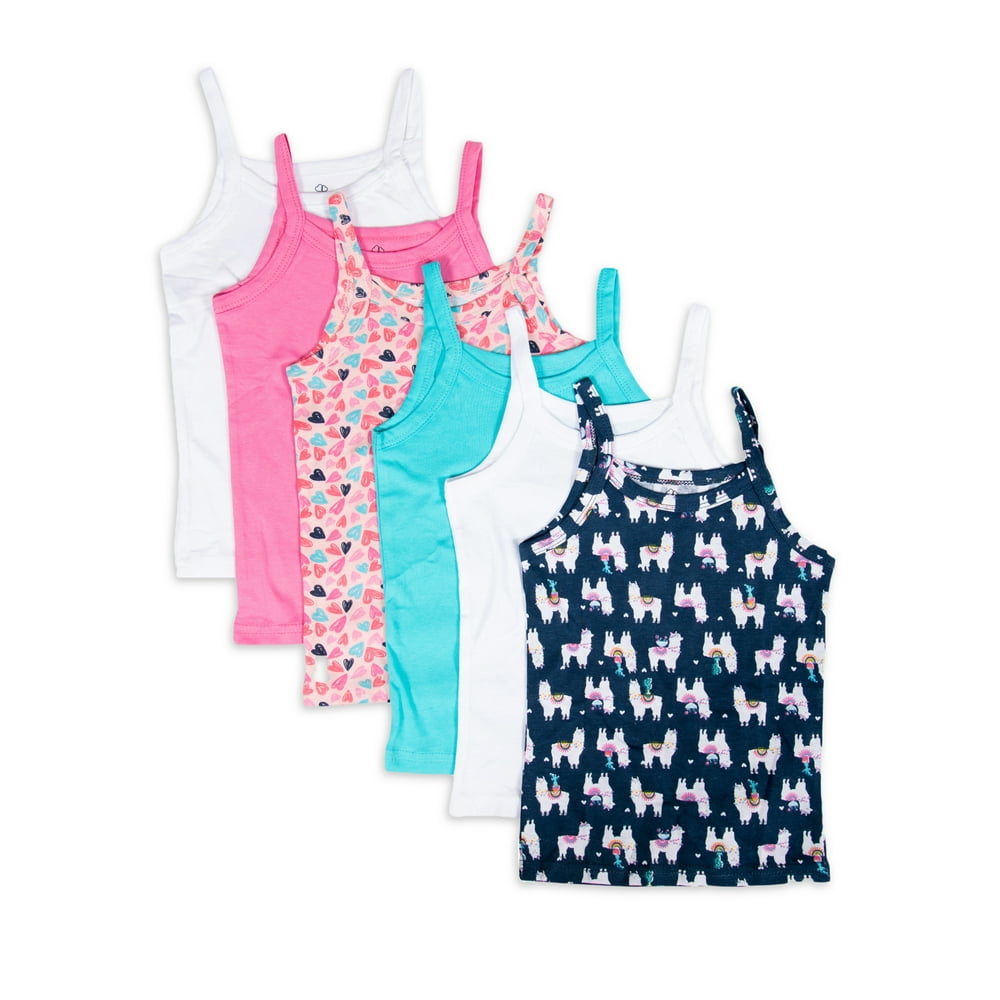 Pink Label Pink Label Girls Cami Undershirts 6Pack, Sizes SXL