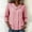 Hot Pink, variant on Womens T Shirt Plaid Asymmetrical Peter Pan Collar 3/4 Sleeve Casual Regular Fit Blouses Summer Vacation Beach Trendy Travel Tees