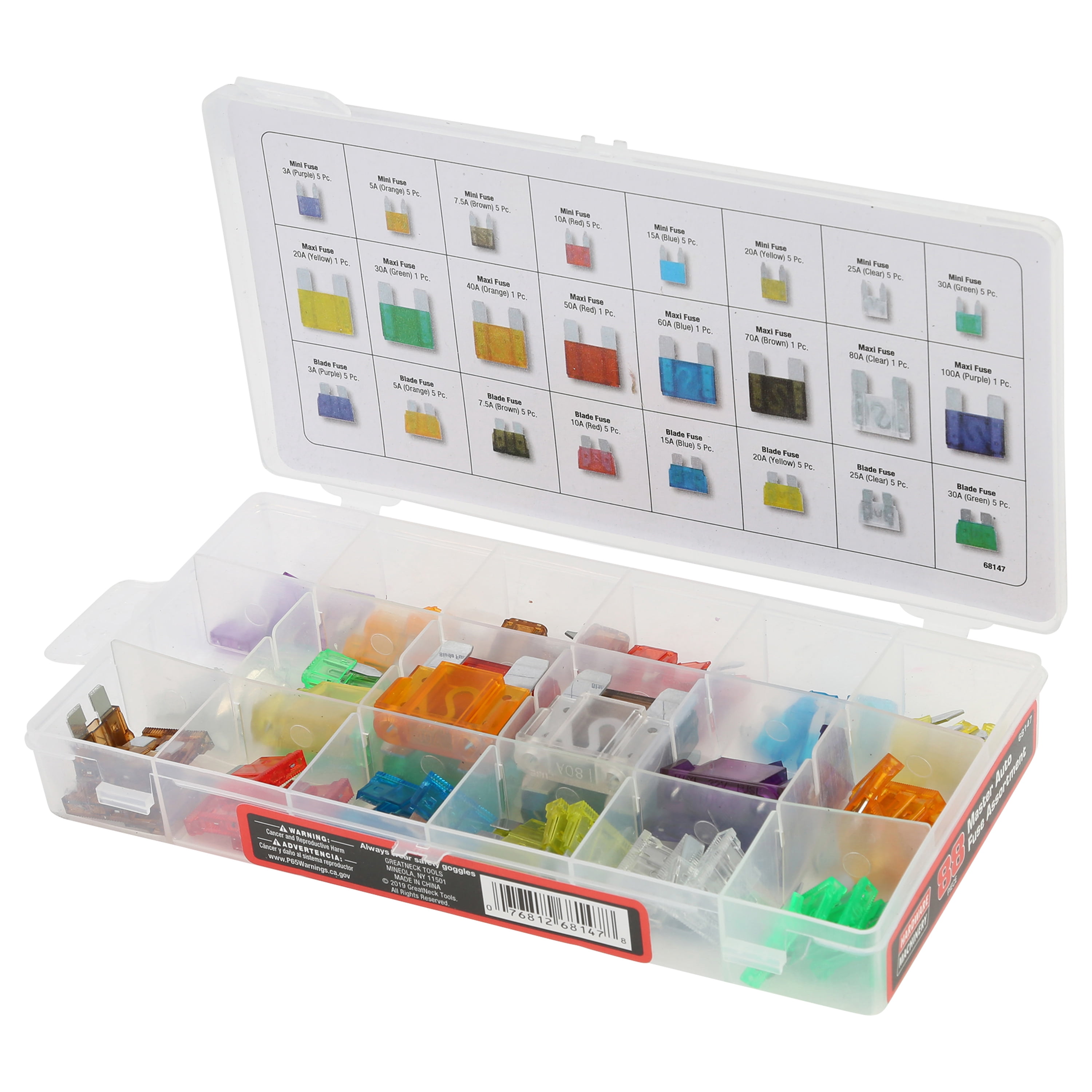 Hardware Machinery Master Auto Fuse Assortment, 88 Piece Set