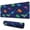 Dark Blue Dinosaurs, variant on Long Mouse Pads for Desk,Dark Blue Dinosaurs Colorful Pattern Desk Mats on Top Of Desks, Desk Mouse Pad Extra Large with 3mm Non-Slip Base and Stitched Edge for Gaming,Office,Work,Home 31.5"x11.8"