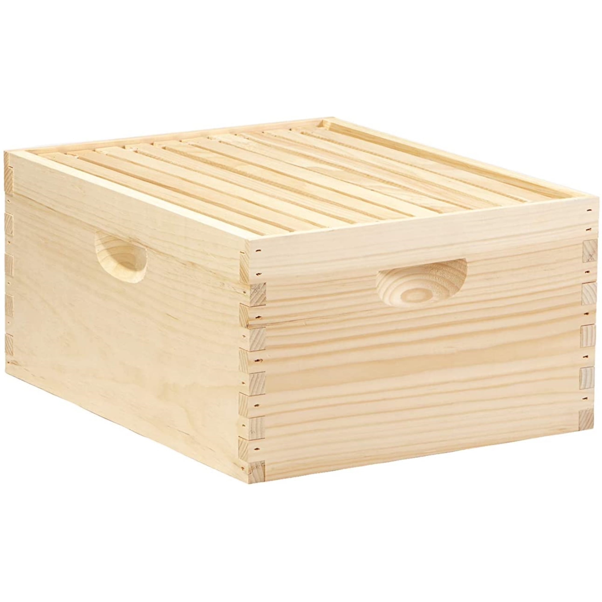 Langstroth Bee Hive 10 Frame Medium Super Frames and Foundations white plastic 