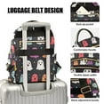 thumbnail image 3 of FORMRS Mini Backpack Purse for Women Travel Daypack Casual Shoulder Bag, Colorful Halloween Ghost, 3 of 7