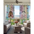 thumbnail image 6 of Easter Eggs Blackout Curtains for Bedroom Living Room Darkening Curtains 96 Inches Long Spring Watercolor Bunny Farmhouse Wooden Grain Window Curtain 2 Panels Set Window Treatment Drapes 52"x96", 6 of 9