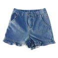 thumbnail image 6 of Only Moment Shorts for Women Polyester,Cotton Casual Elastic High Waisted Wide Leg Cute Dressy Beach Shorts 2026 Vacation Beach Clothes Women Jean Shorts Dark Blue,XS, 6 of 7