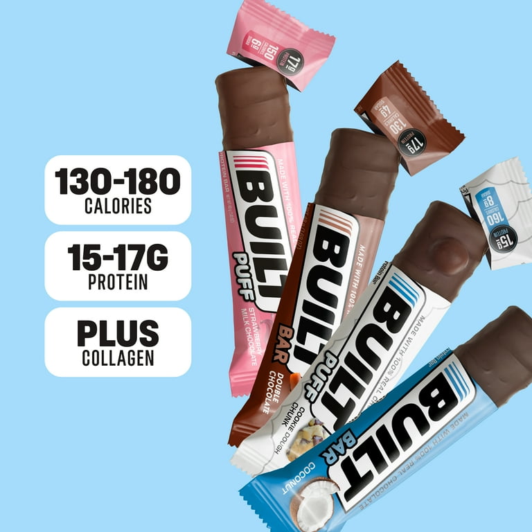 BUILT Bar Protein Bar, Gluten Free, Low Sugar, Variety Pack, 12 Ct Box