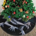 thumbnail image 3 of Falda para árbol de Navidad de miércoles, suave y divertida, decoración navideña de granja con cuello para árbol de Navidad de 36", 3 of 4