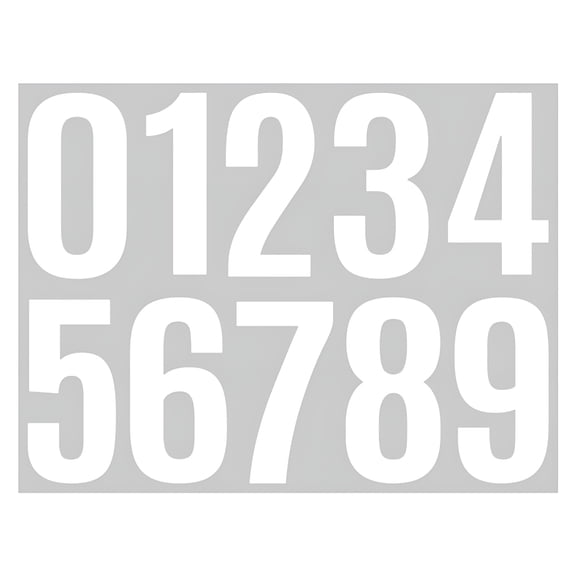 CCOCC 6 Sheets Large Number Stickers Adhesive Numbers Stickers for Garbage Bins Trash Can Number Stickers