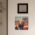 thumbnail image 3 of 10 Inch Wall Clock Battery Operated Silent Clock Decorative for Office, Kitchen, Outdoor, Living Room，Wild African Lion Colorful, 3 of 4