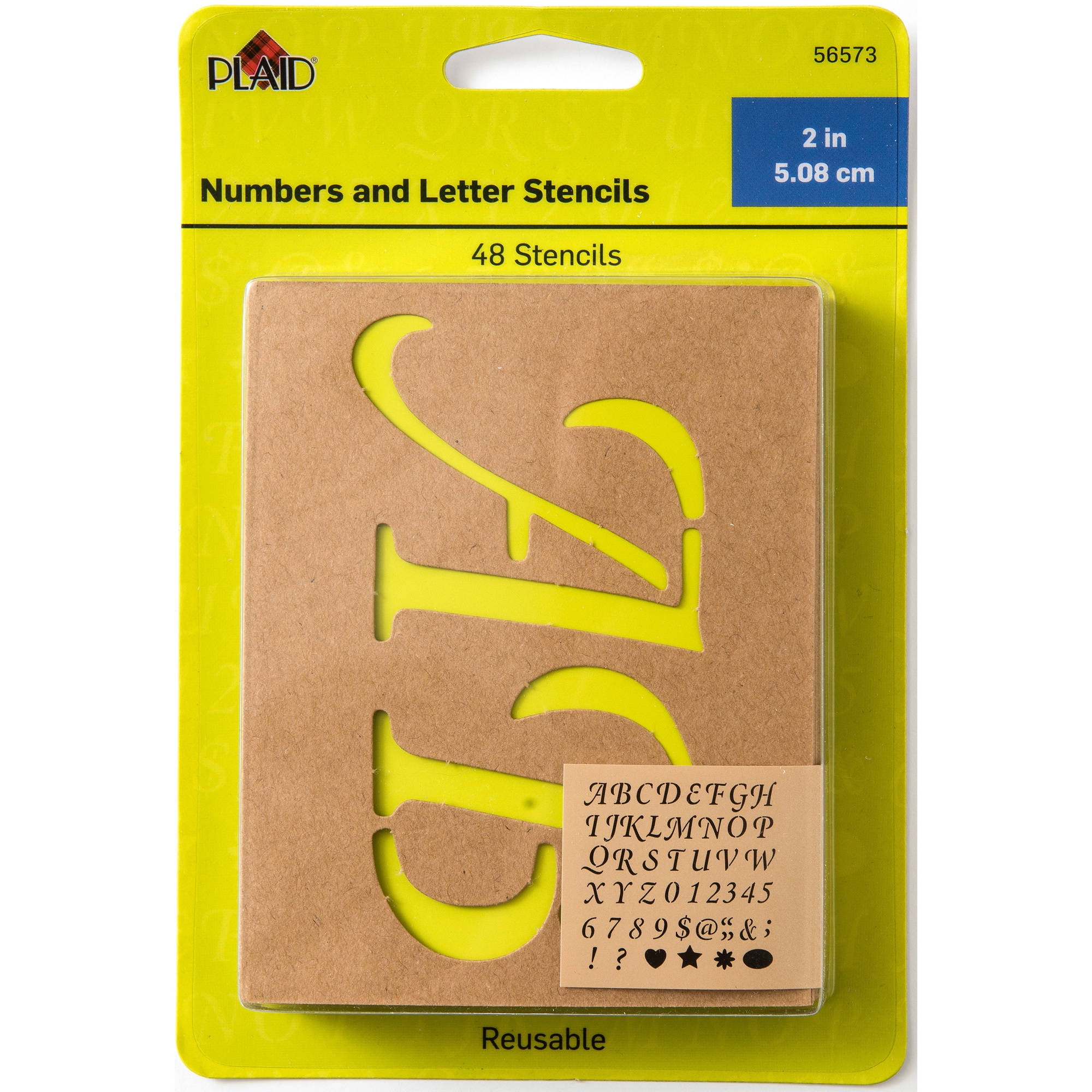 Plaid 2 number and letter stencils walmart
