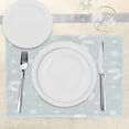 thumbnail image 3 of Ambesonne Aqua Place Mats Set of 4, Beach Theme Sea Star, Standard Size, Seafoam and White, 3 of 6