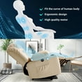 thumbnail image 6 of TEKAMON Large Power Lift Recliner Chair for Elderly with Heat and Massage Leather Electric Recliners Chair For Living Room with Cup Holders, Remote Control (Beige), 6 of 9