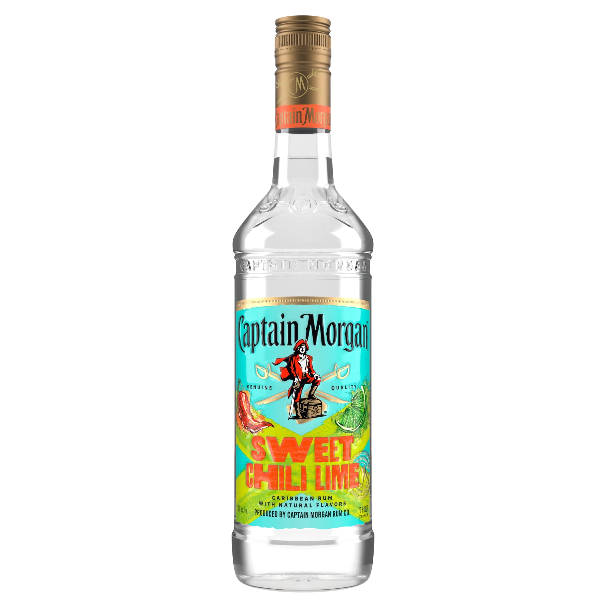 Captain Morgan Sweet Chili Lime Rum, 750 ml Bottle, 35% ABV