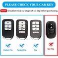 thumbnail image 2 of Key Fob Cover Compatible with Honda Accord Civic Pilot CR-V Passport Insight EX Odyssey 2015-2021 Keychain Case Holder Protector,Purple, 2 of 6