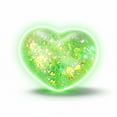 thumbnail image 2 of Green Glitter Heart Shaped Stress Ball with Slow Rising Squishy Design, 1 Pack, Green, for Adults and Kids, Toy, 2 of 3
