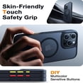thumbnail image 6 of TORRAS Guardian Mag for iPhone 16 Pro Case, Shockproof,Military Grade Drop Protection, Compatible with MagSafe, Translucent Matte Slim Case ,6.3″,Black, 6 of 10