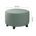 thumbnail image 6 of Ludlz Stool Slipcover Breathable All-around Protective Polyester Round-shaped Stretch Sofa Foot Rest Cover Daily Use, 6 of 8
