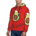 thumbnail image 3 of Wukai Avocado Merry Christmas Print Men Hoodies Fleece Sweatshirts Long Sleeve Sweaters Pullover Fall Outfits Winter Clothes-3X-Large, 3 of 7