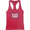 thumbnail image 1 of Reebok Womens CrossFit Games Crest Racerback Tank Top, dkpink, S, 1 of 2