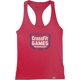 thumbnail image 1 of Reebok Womens CrossFit Games Crest Racerback Tank Top dkpink XS, 1 of 2