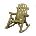 thumbnail image 1 of Lakeland Mills Country Cedar Log Wood Outdoor Porch Rocking Chair, Natural, 1 of 4