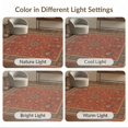 thumbnail image 7 of ODIKA 4'x6' Washable Area Rug Rich Red Floral Medallion Design Intricate Border with Classic Motifs for Home Office, Under Desk, Non-Slip Chair-Friendly, Flatwoven, 7 of 7