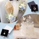 thumbnail image 5 of Caja de regalo para joyería (2 unidades), de papel, cuadrada, para collares, pendientes y pulseras (blanco y negro)., 5 of 5