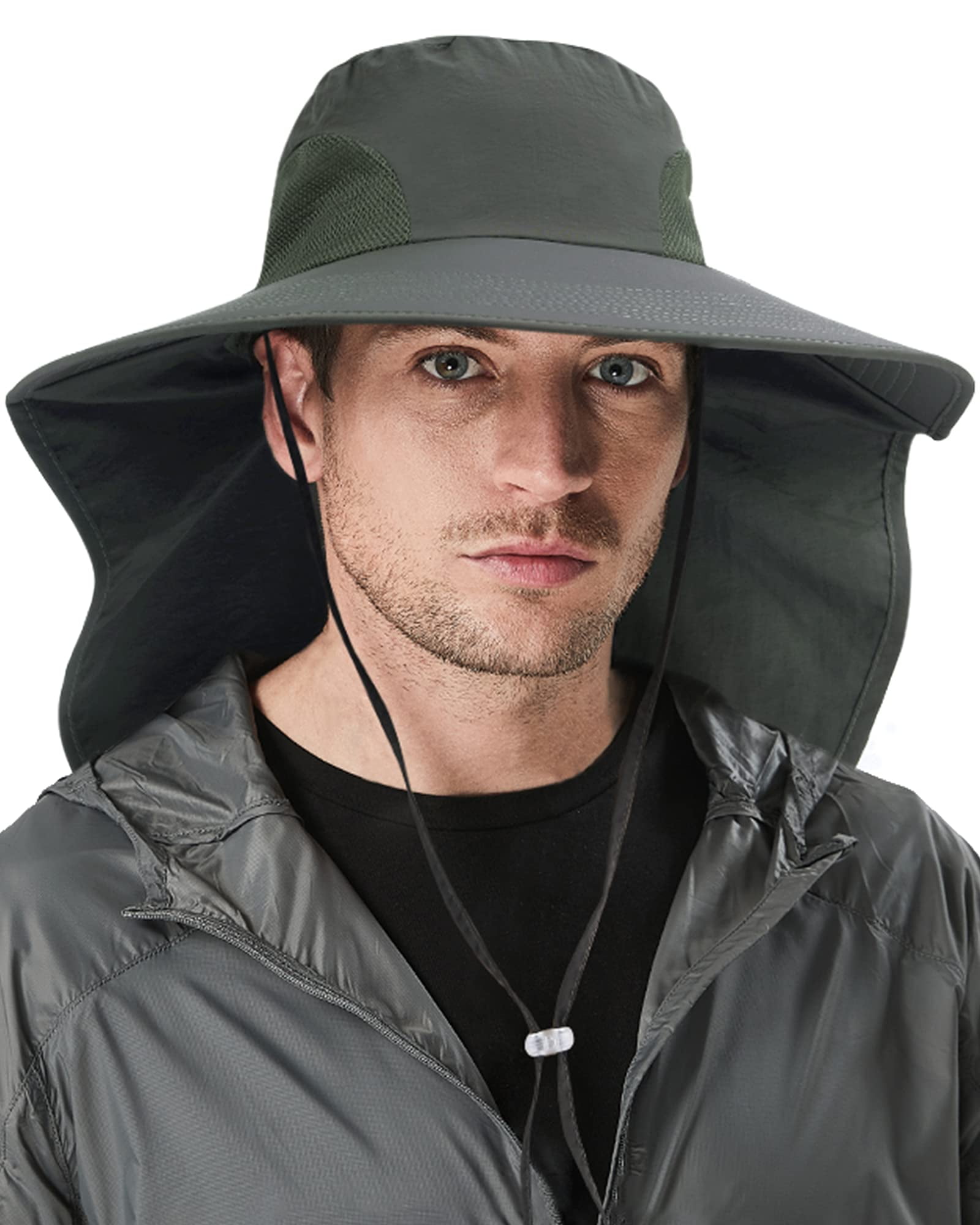 Camptrace Fishing Hat UPF 50+ Sun Protection Cap Wide Brim Hiking Hat ...