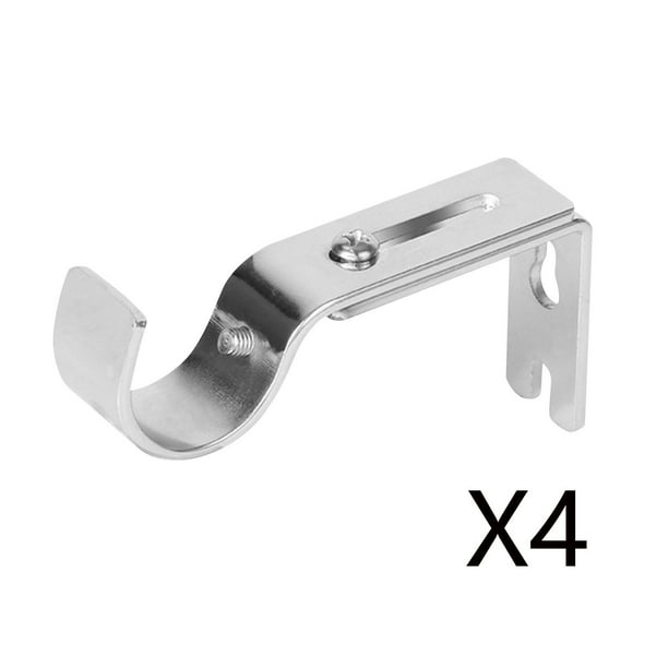 Adjustable Curtain Rod Holder, Heavy Duty Curtain Rod Holders 4 Pack