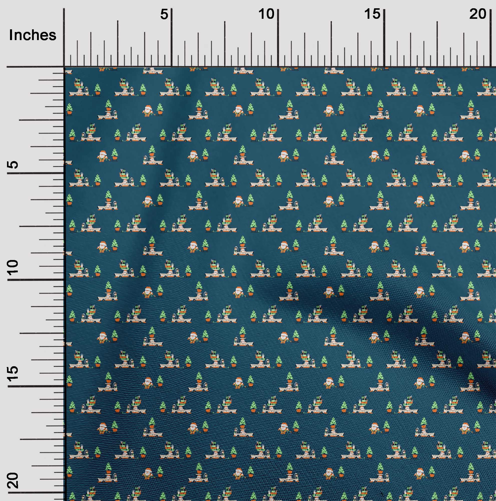 oneOone Cotton Jersey Teal Blue Fabric Christmas Sewing Fabric By The Yard Printed Diy Clothing Sewing Supplies 58 Inch Wide
