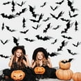 thumbnail image 2 of Halloween Decorative Bat Stickers 3D Stereoscopic Black Bat Stickers Halloween Ghost House Decorative Bat Multiple Wall Stickers, 2 of 4