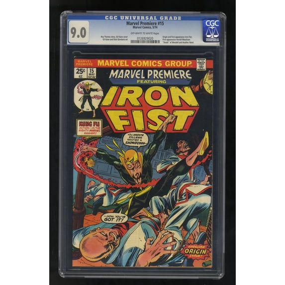Marvel Premiere #15 CGC VF/NM 9.0 Off White to White Comic Book