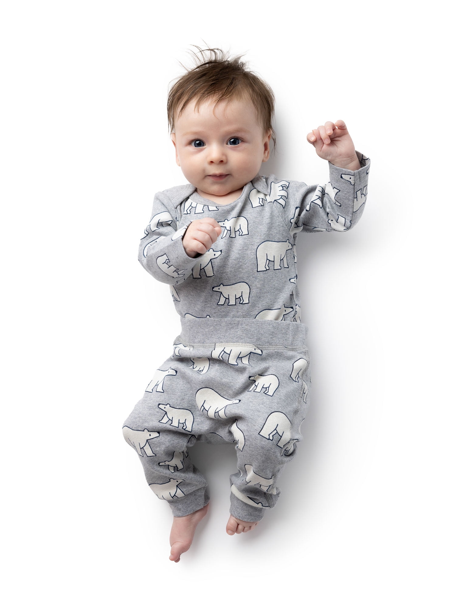 M+A by Monica + Andy Organic Cotton Baby Gender Neutral First Moves Bodysuit + Groove Pant Set, Sizes Newborn -18 Months