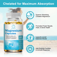 thumbnail image 5 of Magnesium Capsules 500 mg - Magnesium Supplement with Magnesium Glycinate - Natural Sleep Support-Supports Heart & Nervous System -10 Capsules, 5 of 7