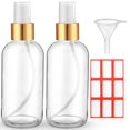 thumbnail image 1 of Botellas de aerosol de vidrio Fumete 120 ml recargables con embudo y etiqueta, 1 of 7