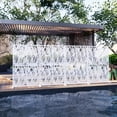 thumbnail image 4 of Miniyam Metal Outdoor Privacy Screen 74" x 45.3" – Waterproof, Rust-Proof Room Divider, White, 4 of 7
