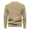 thumbnail image 5 of LYSMORA Men's Crew Neck Raglan Ribbed Knit Sweater Long Sleeve Pullover Top for Daily Commute City Stroll Fall Winter Casual Outing, 5 of 5