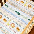 thumbnail image 2 of Parent's Choice Cotton Fitted Crib Sheets for Baby Boys and Girls, Jungle, 2-Pack, 2 of 9