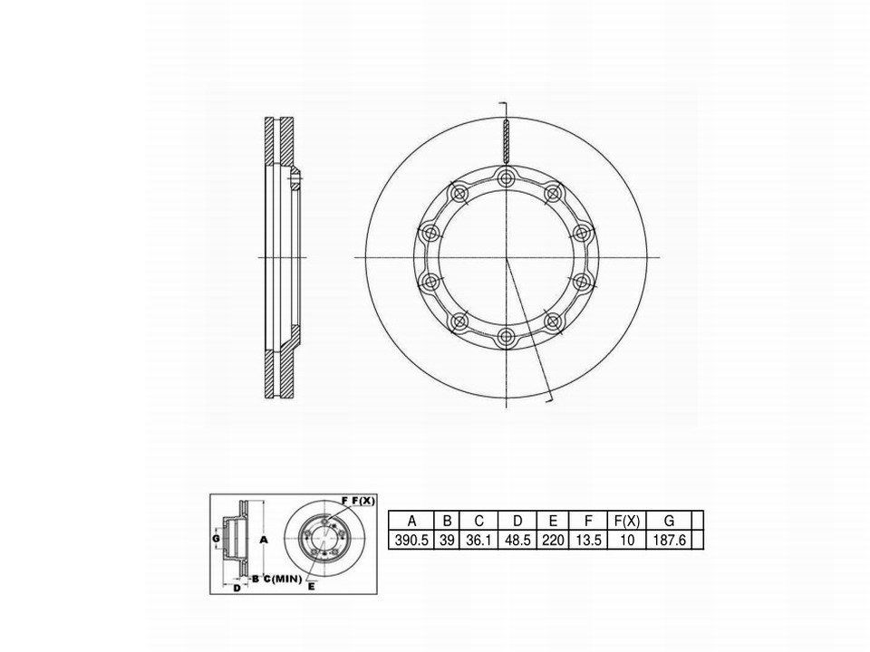 UltraHC Coated High Carbon Brake Rotor, Front/Rear UR004706
