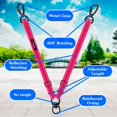 thumbnail image 4 of Double Dog Leash â€“ Adjustable Length Long Leash for Dog Training â€“ Dual Reflective Dog Leash with Non-Tangle Design (Pink), 4 of 7