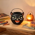 thumbnail image 4 of Clearance Halloween Candy Bucket, Resin Skeleton Pumpkin Pails with Handles, Vintage Mini Treat Bowls for Fall Table Mantel Party Decor, 4 of 5