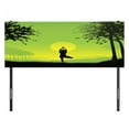 thumbnail image 3 of Yoga Headboard, Meditating Lady Under Sunset Sky in Forest Serenity Balance Soul Nature Art, Upholstered Decorative Metal Bed Headboard with Memory Foam, Full Size, Green Black Yellow, by Ambesonne, 3 of 4