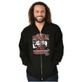 thumbnail image 4 of Popeye Let Your Hustle Do The Talking Men Big & Tall Zip Hoodie Brisco Brands 5X, 4 of 5