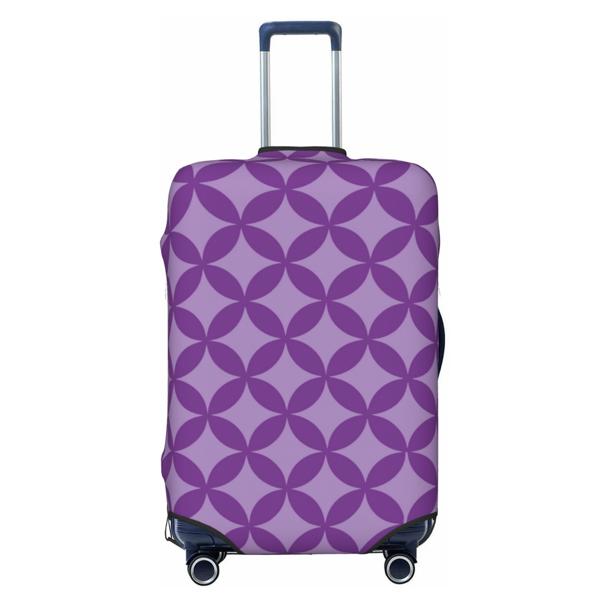 XMXY Travel Luggage Cover Protector, Purple Rhombus Suitcase Covers for